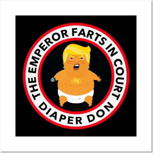 Diaper Don Farts in court Posters and Art